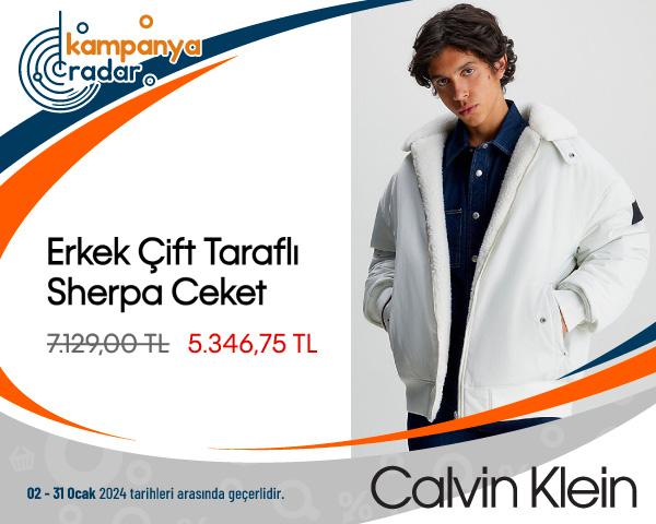 Calvin klein Erkek Çift Taraflı Sherpa Ceket İndirimi