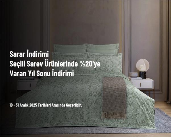 Sarar İndirimi - Seçili Sarev Ürünlerinde %20'ye Varan Yıl Sonu İndirimi