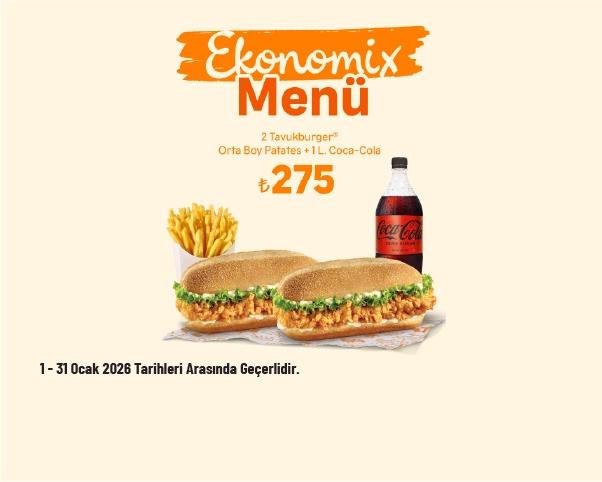 Popeyes Kampanyası - Ekonomix Menü 275 TL'den Başlayan Fiyatlarla