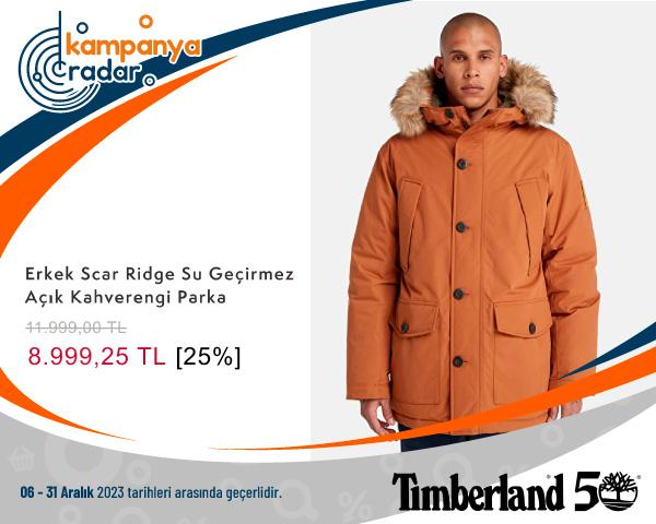 Timberland Erkek Scar Ridge Su Geçirmez Açık Kahverengi Parka İndirimi