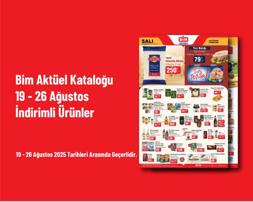 Bim Aktüel Kataloğu - 19 - 26 Ağustos İndirimli Ürünler