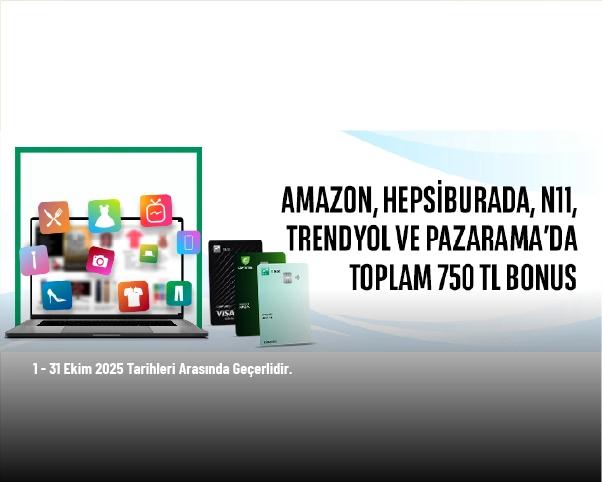 TEB Kampanyası - E-Ticaret Harcamalarınıza Toplam 750 TL Bonus