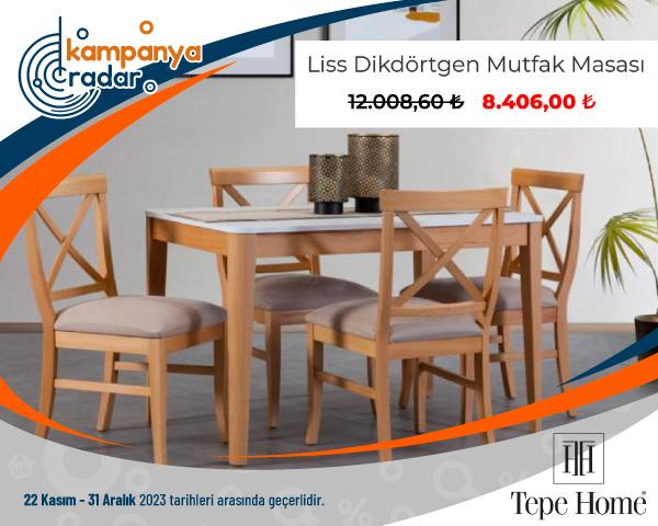 Tepe Home Liss Dikdörtgen Mutfak Masası İndirimi