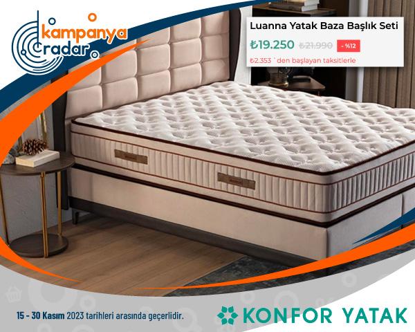 Konfor Yatak Luanna Yatak Baza Başlık Seti İndirimi