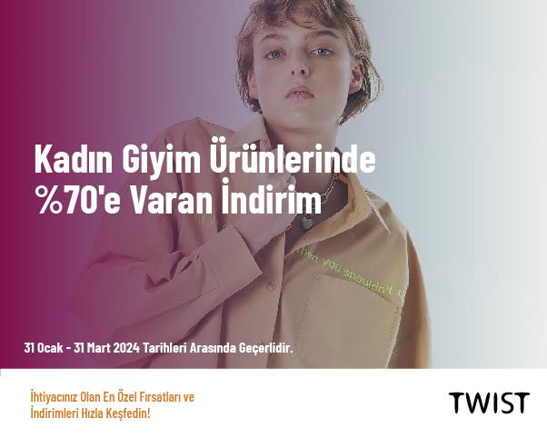 Kadın Giyim Ürünlerinde %70'e Varan İndirim