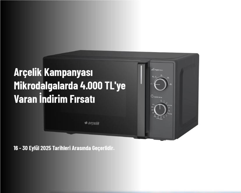 Arçelik Kampanyası - Mikrodalgalarda 4.000 TL'ye Varan İndirim Fırsatı