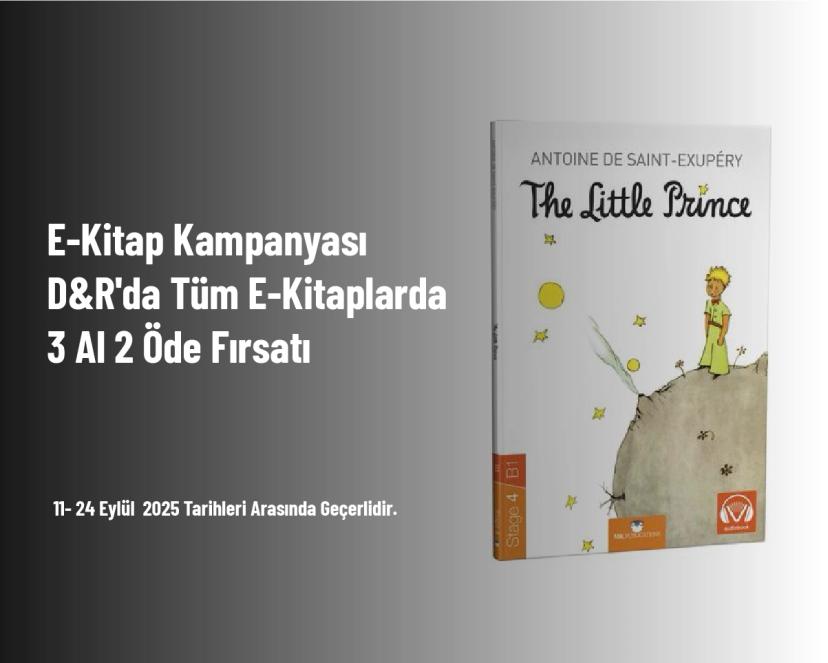 E-Kitap Kampanyası - D&R'da Tüm E-Kitaplarda 3 Al 2 Öde Fırsatı