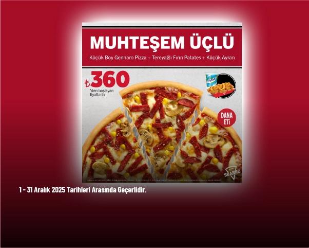 Sbarro Kampanyası - Muhteşem 3’lü 360 TL’den Başlayan Fiyatlarla