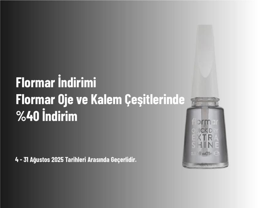 Flormar İndirimi - Flormar Oje ve Kalem Çeşitlerinde %40 İndirim