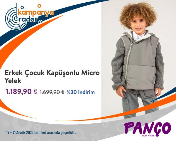 Erkek Çocuk Kapüşonlu Micro Yelek İndirimi