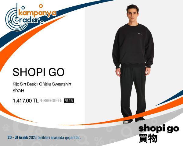 SHOPI GO Kijo Sırt Baskılı O Yaka Sweatshirt İndirimi