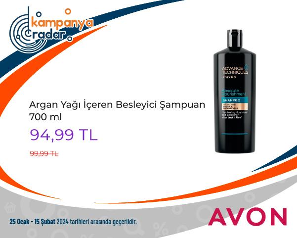 Avon Argan Yağı İçeren Besleyici Şampuan