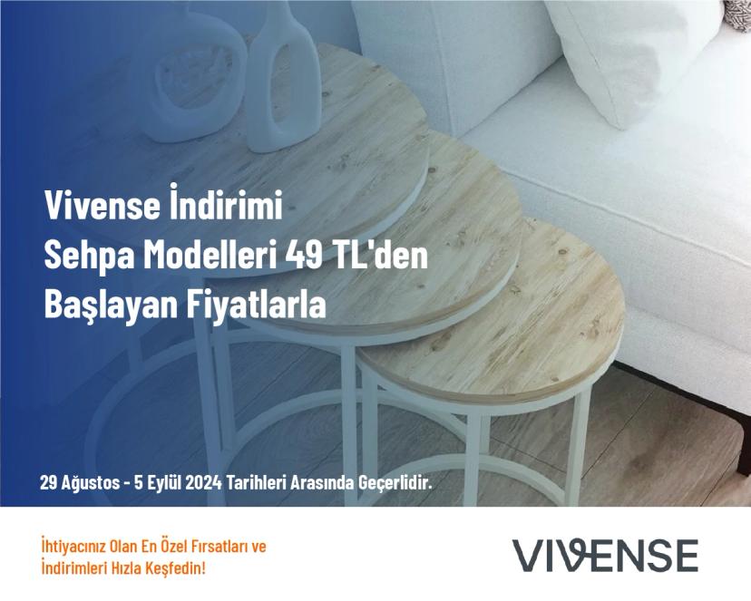 Vivense İndirimi - Sehpa Modelleri 49 TL'den Başlayan Fiyatlarla