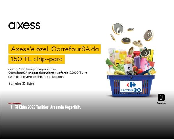 CarrefourSA Kampanyası - Axess’e Özel CarrefourSA Mağazalarında 150 TL Chip-Para