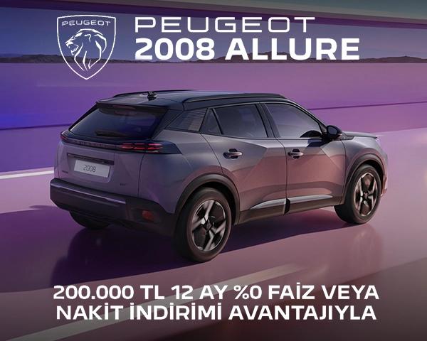 2008 : PEUGEOT 2008 Allure, 200.000 TL 12 ay %0 faiz avantajıyla
