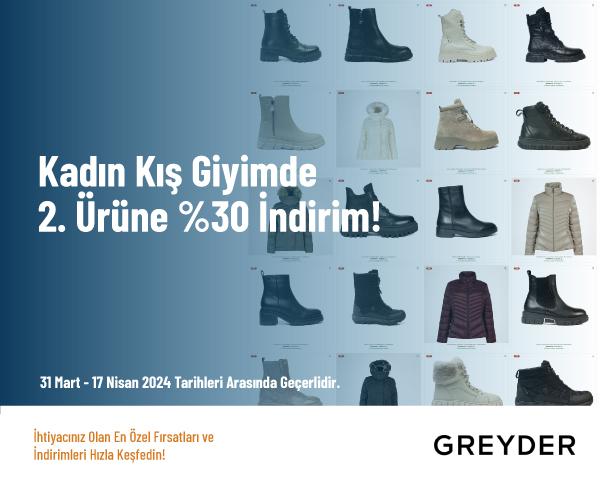 Kadın Kış Giyimde 2. Ürüne %30 İndirim