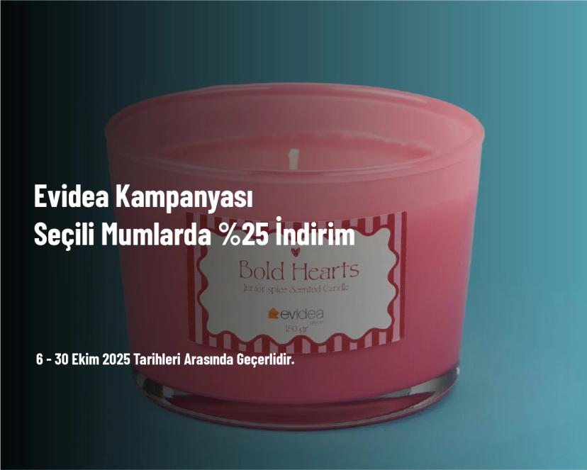 Evidea Kampanyası - Seçili Mumlarda %25 İndirim