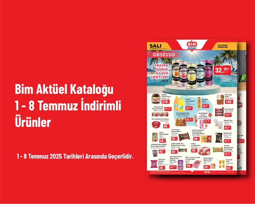 Bim Aktüel Kataloğu - 1 - 8 Temmuz İndirimli Ürünler