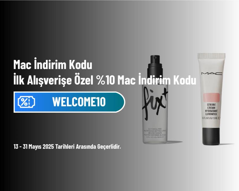 Mac İndirim Kodu - İlk Alışverişe Özel %10 Mac İndirim Kodu