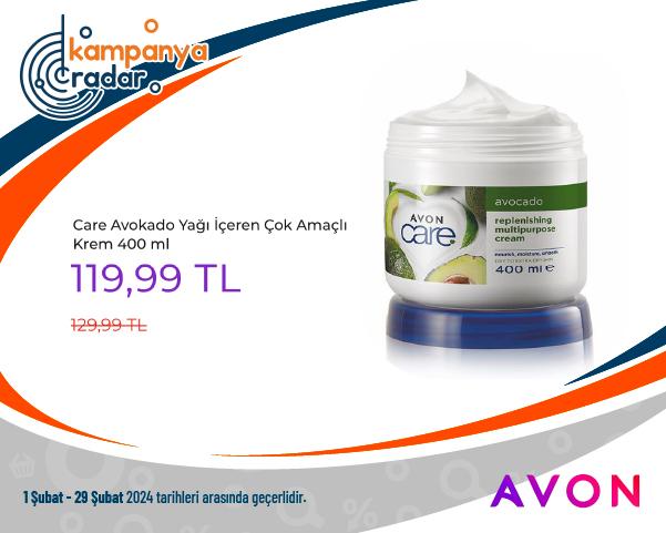 Avon Care Avokado Yağı İçeren Çok Amaçlı Krem 400 ml