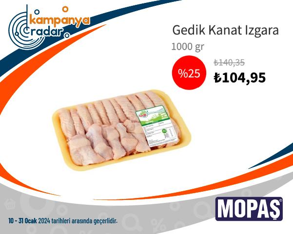 Mopaş Gedik Kanat Izgara İndirimi