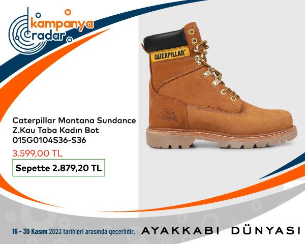 Ayakkabı Dunyası Caterpillar Montana Sundance Z.Kau Taba Kadın Bot İndirimi