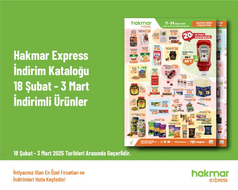 Hakmar Express İndirim Kataloğu - 18 Şubat - 3 Mart İndirimli Ürünler