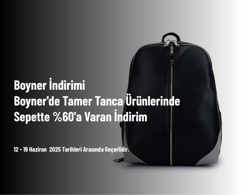 Boyner İndirimi - Boyner'de Tamer Tanca Ürünlerinde Sepette %60'a Varan İndirim