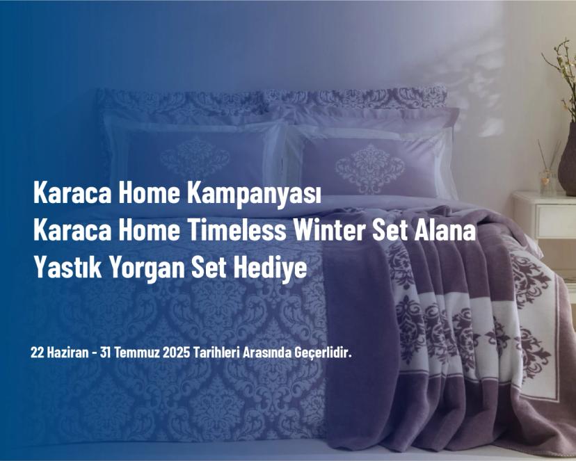 Karaca Home Kampanyası - Karaca Home Timeless Winter Set Alana Yastık Yorgan Set Hediye