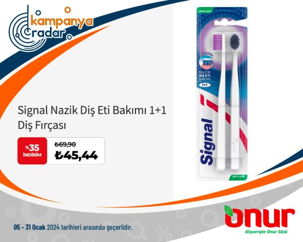 Onurmarket Signal Nazik Diş Eti Bakımı 1+1 Diş Fırçası