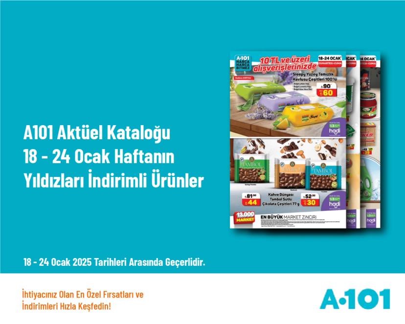 A101 Aktüel Kataloğu - 18 - 24 Ocak Haftanın Yıldızları İndirimli Ürünler