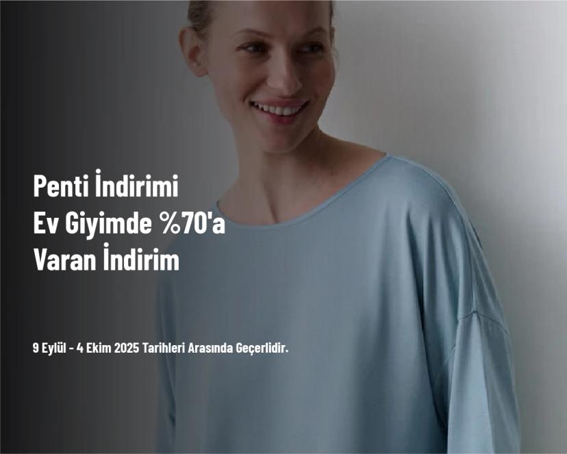Penti İndirimi - Ev Giyimde %70'a Varan İndirim
