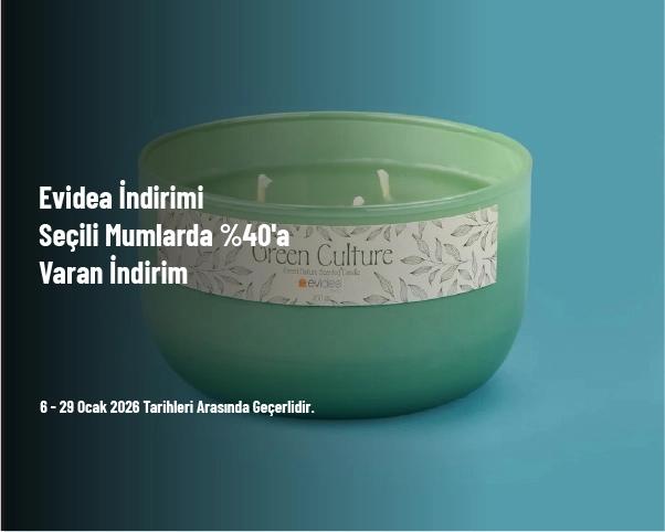 Evidea İndirimi - Seçili Mumlarda %40'a Varan İndirim