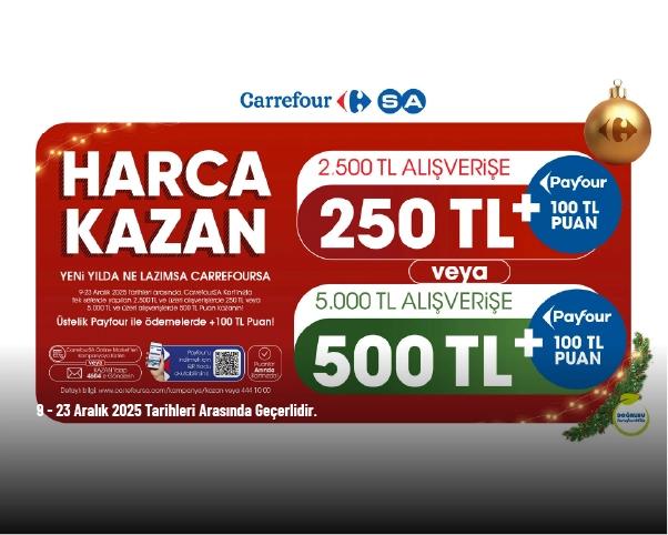 CarrefourSA Kampanyası - Harca Kazan ile 600 TL Puan Fırsat!