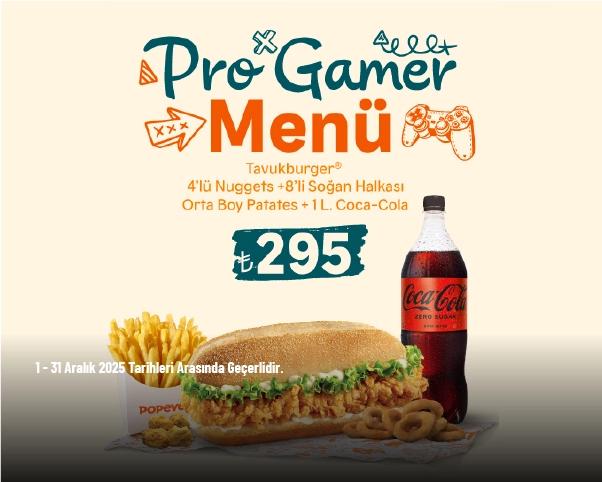 Popeyes Kampanyası - Pro Gamer Tavukburger Menü 295 TL’den Başlayan Fiyatlarla!