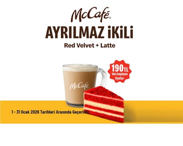 McDonald’s Kampanyası - Red Velvet + Latte 190 TL'den Başlayan Fiyatlarla