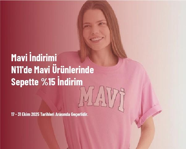 Mavi İndirimi - N11'de Mavi Ürünlerinde Sepette %15 İndirim