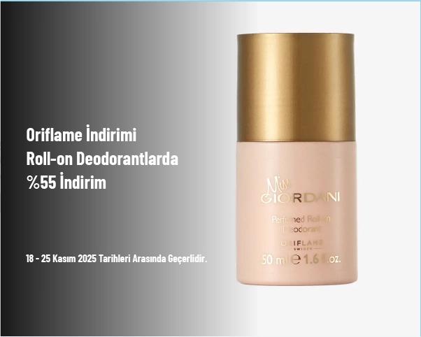 Oriflame İndirimi - Roll-on Deodorantlarda %55 İndirim