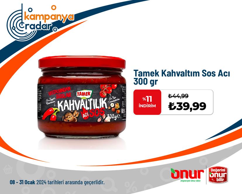 Tamek Kahvaltım Sos Acı 300 gr