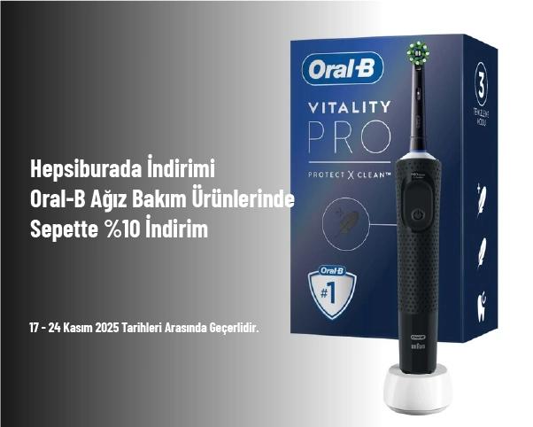 Hepsiburada İndirimi - Oral-B Ağız Bakım Ürünlerinde Sepette %10 İndirim