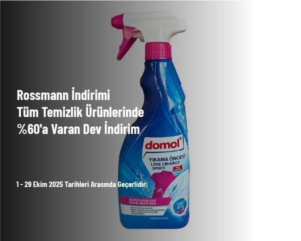 Rossmann İndirimi - Tüm Temizlik Ürünlerinde %60'a Varan Dev İndirim