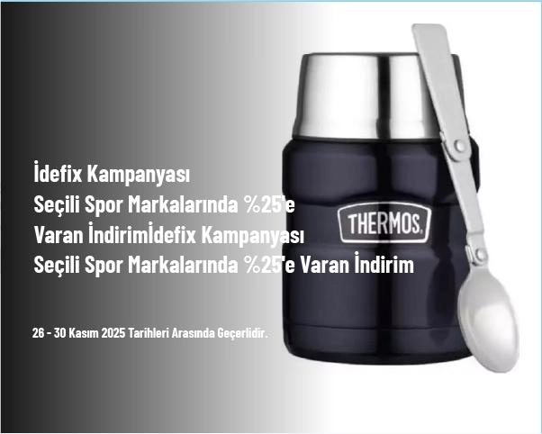 İdefix Kampanyası - Seçili Spor Markalarında %25'e Varan İndirim