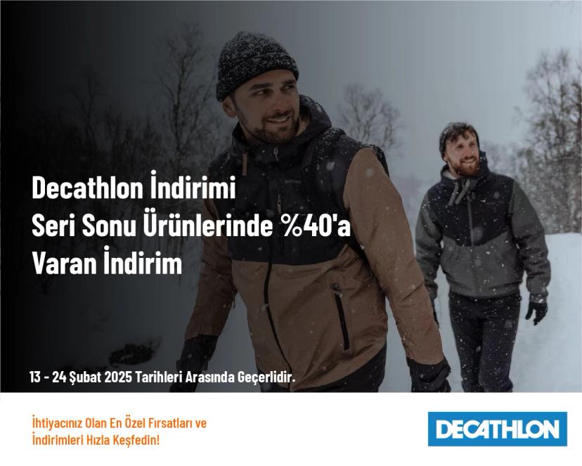 Decathlon İndirimi - Seri Sonu Ürünlerinde %40'a Varan İndirim