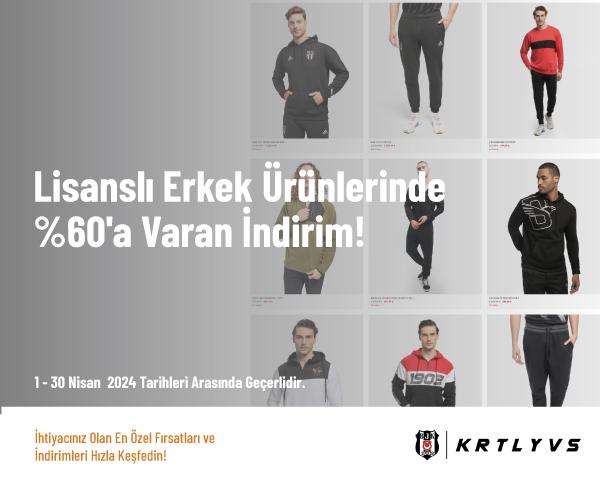Lisanslı Erkek Ürünlerinde %60'a Varan İndirim