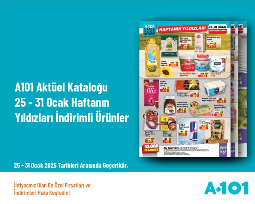 A101 Aktüel Kataloğu - 25 - 31 Ocak Haftanın Yıldızları İndirimli Ürünler