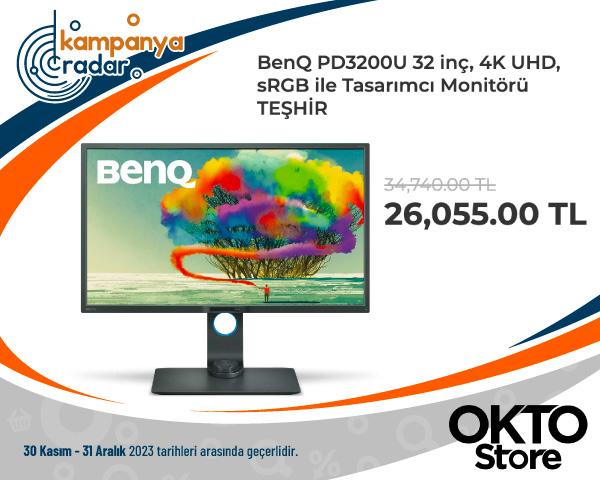 BenQ PD3200U 32 inç, 4K UHD, sRGB ile Tasarımcı Monitörü İndirimi