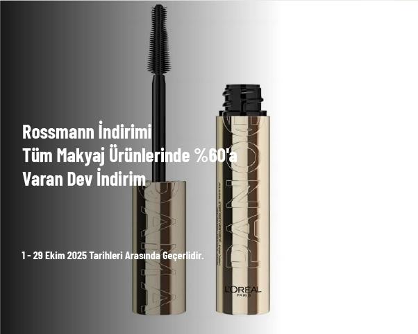 Rossmann İndirimi - Tüm Makyaj Ürünlerinde %60'a Varan Dev İndirim
