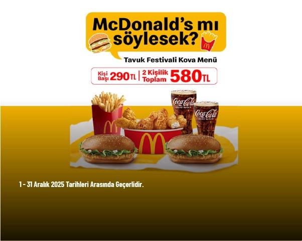 McDonald's Kampanyası - Tavuk Festivali Kova Menü Sadece 580 TL