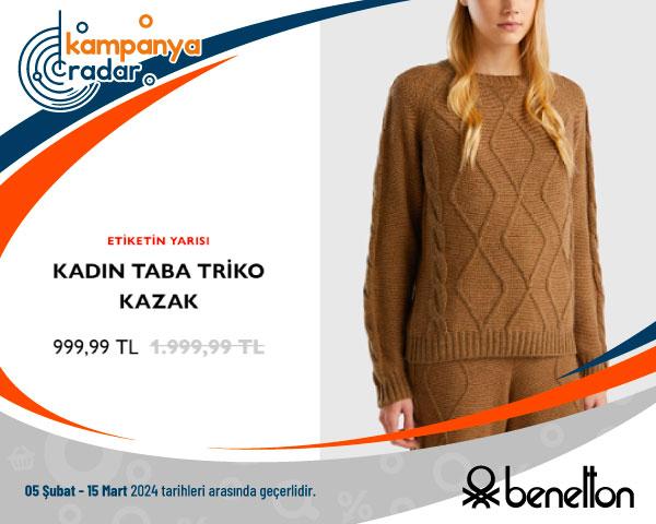 BENETTON KADIN TABA TRİKO KAZAK