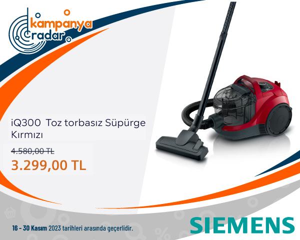Siemens Toz torbasız Süpürge Kırmızı İndirimi